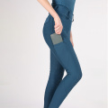 Blue Green Women Silicone Pocket Equestrian Breeches