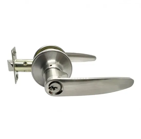 Lever Handle Door Lock Set with Round Lock Cover