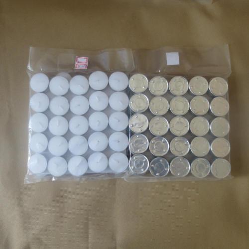 Polybag Pure Wax White Tealight Candle