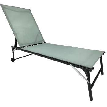 Portable Foldable Lounger Furniture Sun Bed Outdoor Set with Adjustable Backrest