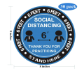 Anpassad social distans klistermärke Keep Distance Etikett