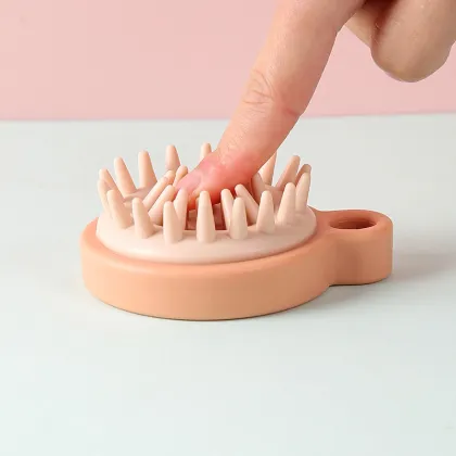 Silicone Shampoo Brush for Scalp Massage and Dandruff Relief