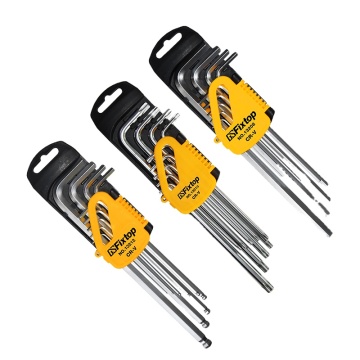 GSFIXTOP Special Plum Blossom Matt 9Pcs Crv Metric Imperial L Keys Hex Wrench Allen Set