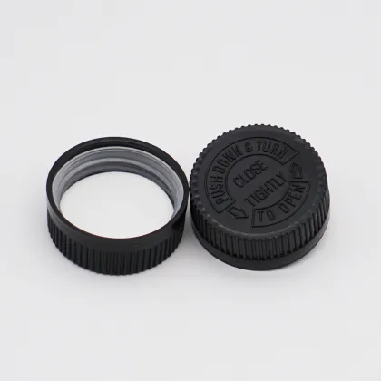 Black Child Proof Cap Medicinal Bottle CRC Cap