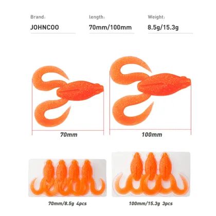 JOHNCOO TPR Soft Bait Fishing Lures - Floating Frog Baits for Freshwater