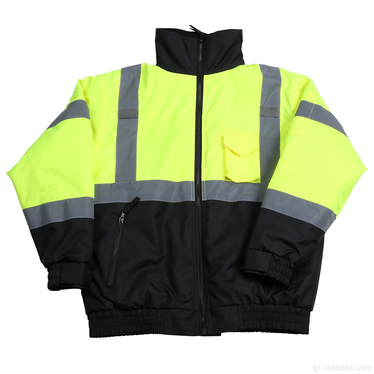 Αδιάβροχη κατασκευή χειμώνα parka hi vis βομβιστής σακάκι