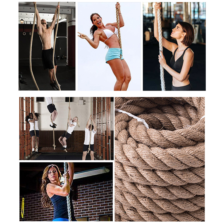 fitness exercise sports training anchor elastic jute battle rope