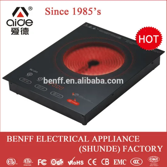 Metal housing 2000W tea stove high temperature glass heating radiator