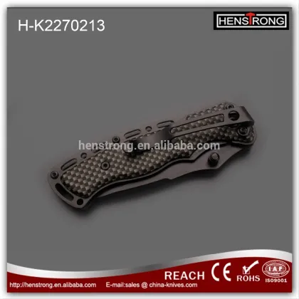 Camo Coated Aluminum Handle black coat blade small pocket knife