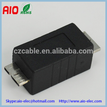 black B type micro USB 3.0 male to male double plug to plug USB adaptor connector
