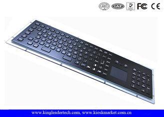 IP65 Black Industrial Metal Kiosk Keyboard With Touchpad An