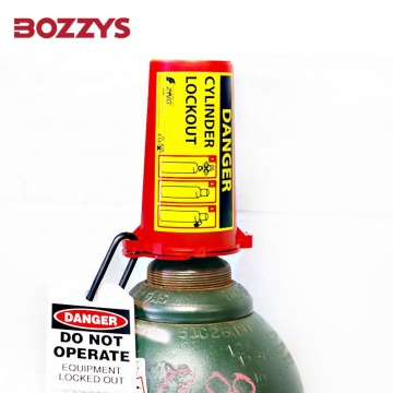 Gas Cylinder Lockout with 3 Padlocks - Shackle Diameter Up to 23/64"" (9mm)