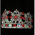 3 Inch AB Rhinestone Flower Round Tiara