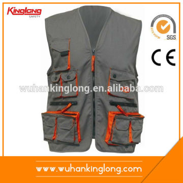 100% polyester 130gsm nice design multi pocket vest
