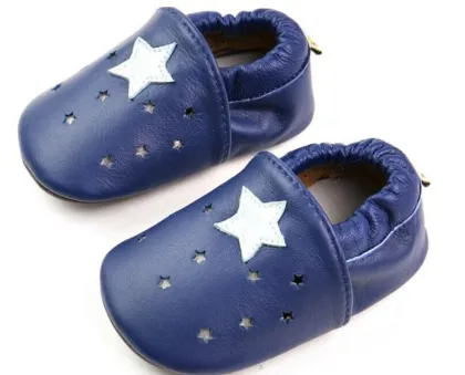Wholesale Sheepskin Leather Infant Shoes Star Baby Casual Shoes