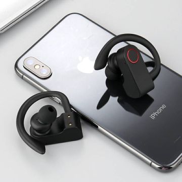 Auriculares con gancho para la oreja Bluetooth TWS con estuche de carga