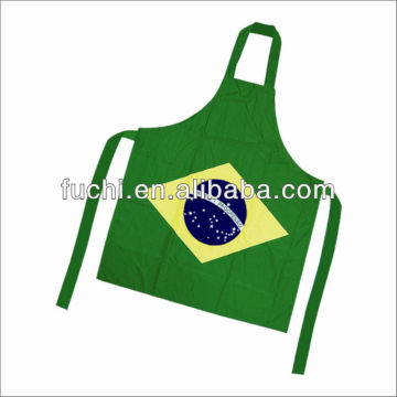 Hot Selling Polyester Brazil Flag Apron For World Cup 2014