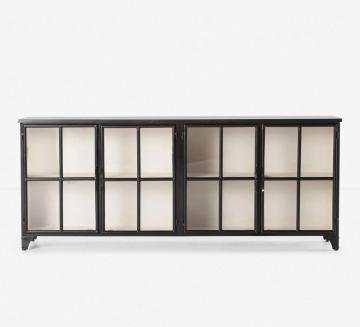 Table de buffet de stockage en métal européen vintage moderne pour la vie, la restauration et la cuisine