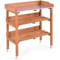 3 Tier Holzgarten Workstation Tisch