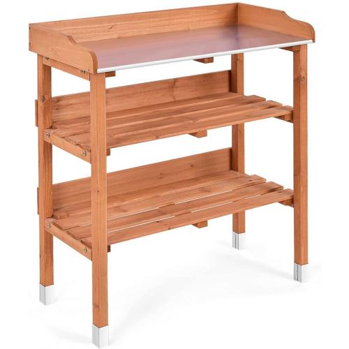 3 Tier Holzgarten Workstation Tisch