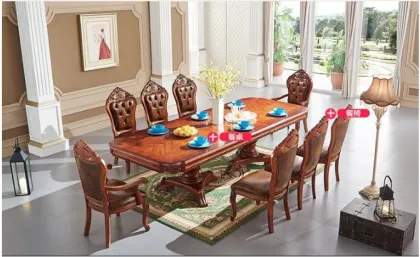 European Solid Wood King Size Dining Table