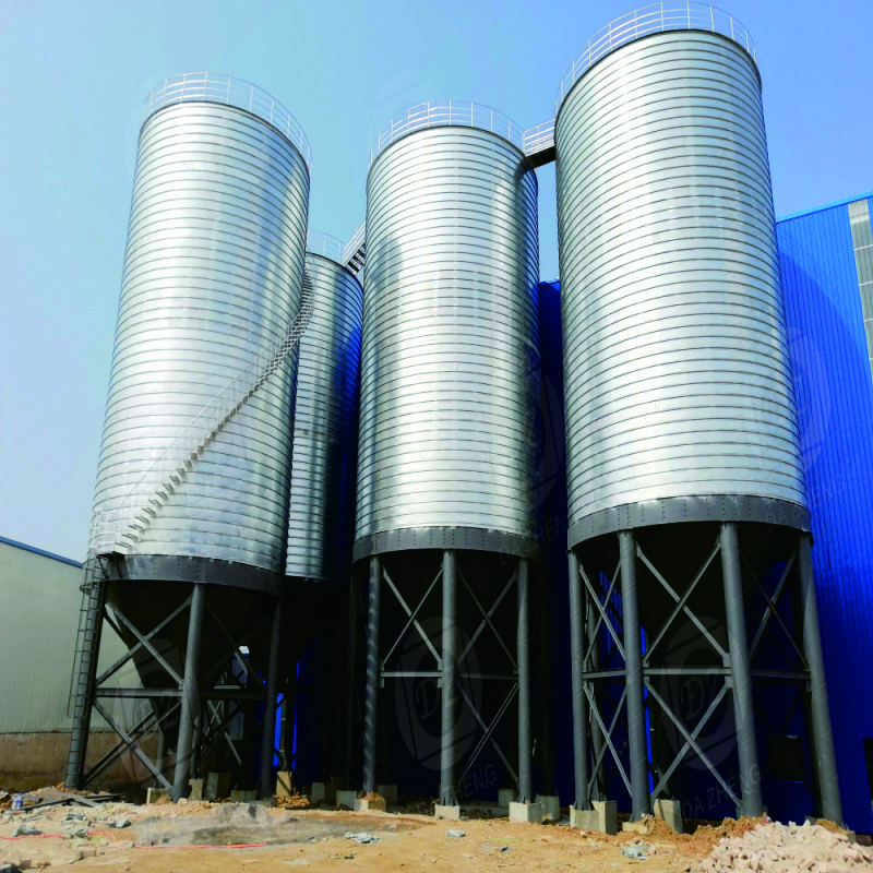 Silos for dam construction