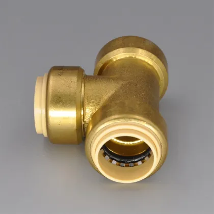 Brass Quick Connect Tee quick connect pipe fittings