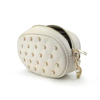Custom Pearl Chain Fanny Pack Purse Belt Bag