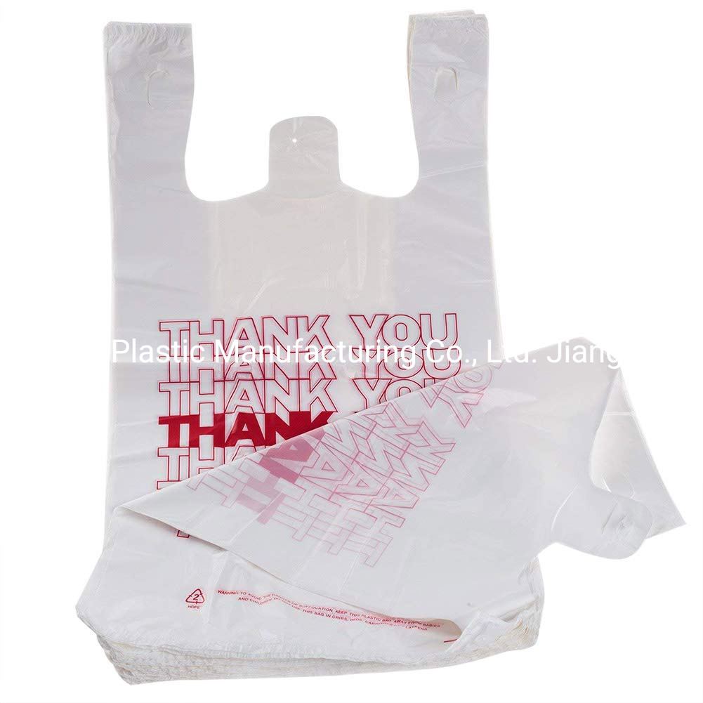 Small Plastic Thank You T-Shirt Packing Carrier Trash Bags