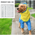 Bruin en geel huisdier jumpsuit regenjas
