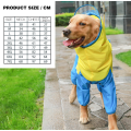 Combinaison imperméable pour animaux de compagnie brun et jaune