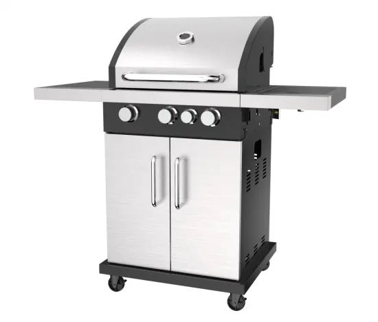Three Burner Gas Grill With Side Burner