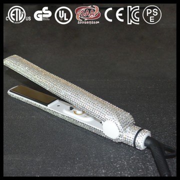 Bidisco high quality custom bling flat iron with ceramic plate