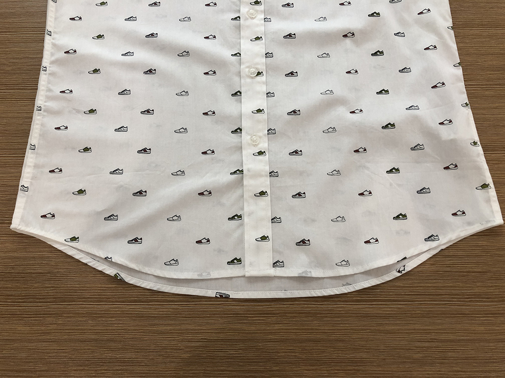 rounded hem shirt