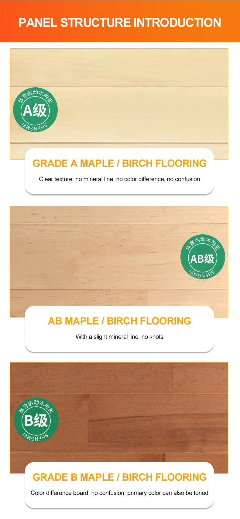 Sports wood flooring