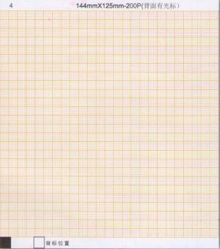Twelve-Conduct Electrocardiograph Paper:144mmX125mm-200P(NEC3321)