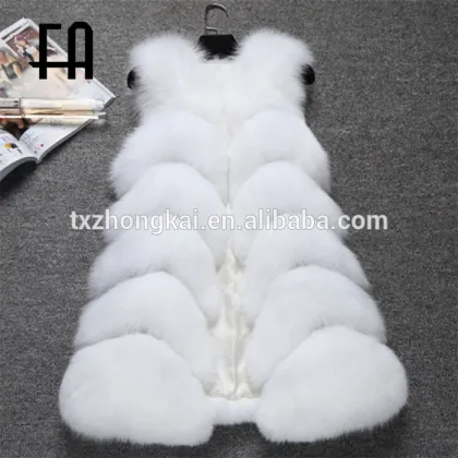 Factory direct fashion lady's arctic fox fur vest arctic fox fur vest