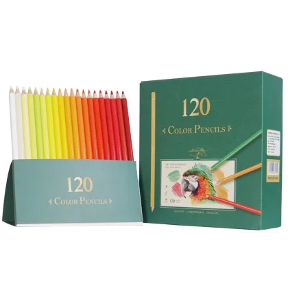 120 Colored Pencils with Gift Box - Professional Art Pencil Set for Students and School Supplies