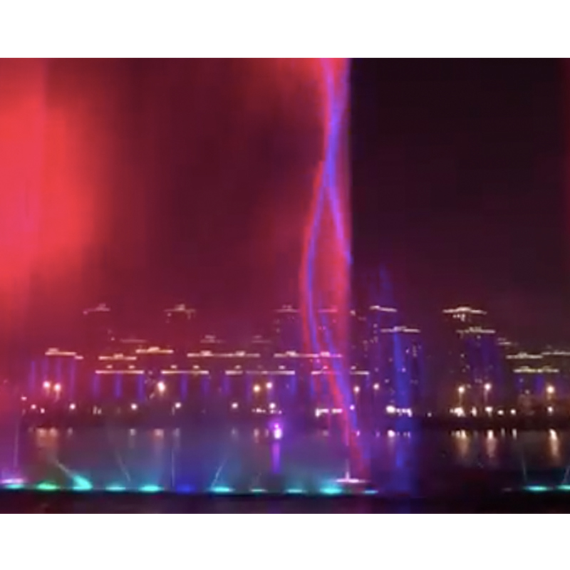 Large Laser And Water Column Fountain Jpg