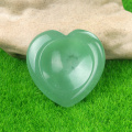 Green Aventurine Handmade Craved 40MM Love Heart Thumb Worry Stone for Anxiety Stress Relief Meditation