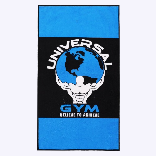 Printed gym Towel Polyester Backside Cotton