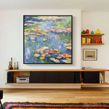 Professional Artist Reproduction Cloud Monet Water Lily Flowers Oil Painting on Canvas Wonderful Landscape Lilies Oil Painting