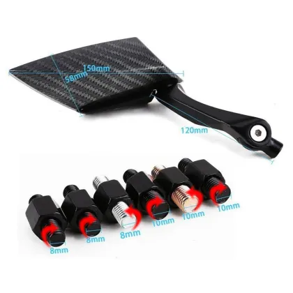 RTS KOSO Diamond Rearview Mirror - Universal Motorcycle Side Mirrors