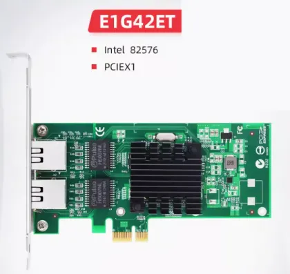 Intel 82576 E1G42ET Server PCIe Dual Port Gigabit Network Card