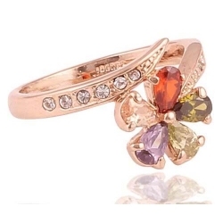 Lovely zircon flower ring