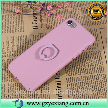 New ring holder phone cover for iphone 7 plus pc hard case with ring stand