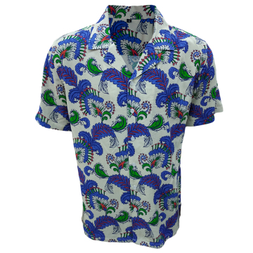 Top da camicia hawaiana con stampa a maniche corte da uomo personalizzata