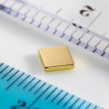 Hot sale N35 cube block neodymium Magnet with Gold coated