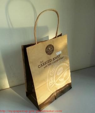 kraft fast food paper bag/ take away food bag