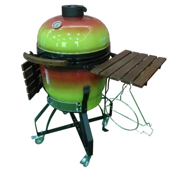 21'' Steel Egg BBQ Customized Color Ceramic Grill Kamado for sale